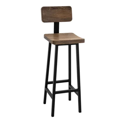 Стул барный HALLS-MS78 DD, дуб мореный/черный фотография