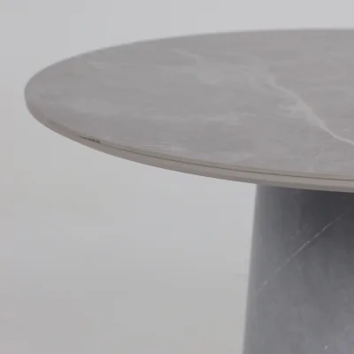 Стол AV 2317, МДФ+керамика, нераздвижной 900 серый, матовый LARKA GREY/черный+HPL Будда_11