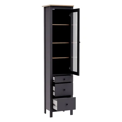 Шкаф с витриной САГА 50 МОРУ, серый/ясень (2.08.16.240.15 RU)_3