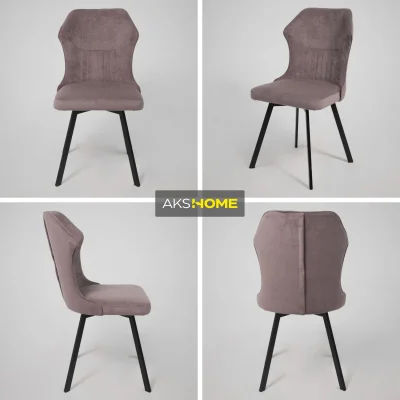 Кресло поворотное КАВРУС U-R, Nessi Dove 05, серо-коричневый велюр/черный_22