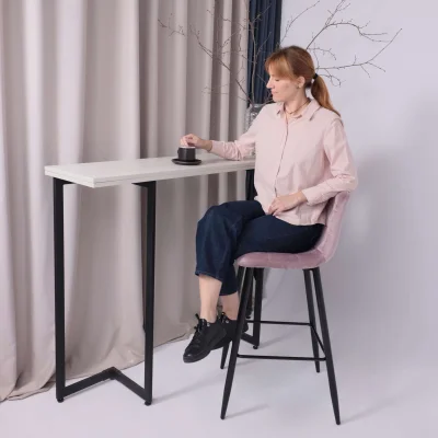 Стул STELLA, барный, пыльная роза велюр HLR25/черный_6