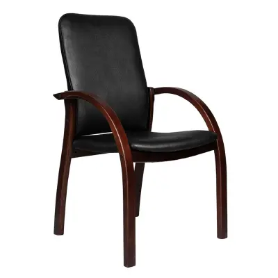 Стул Джуно new LUX (орех темный) кож/зам (черный) фотография