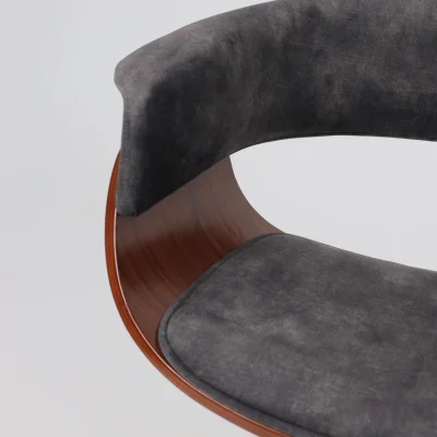 Стул барный ROSSI, велюр, темно-серый Fabb 16/черный_6