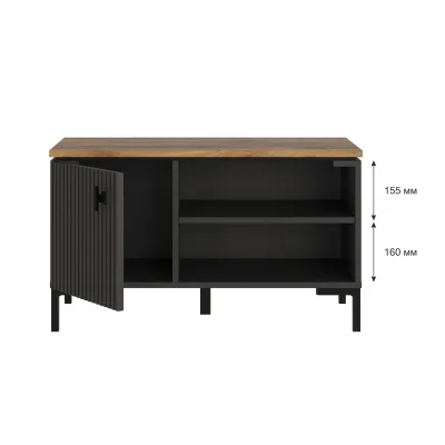 Н.м. "SAN GIMIGNANO" тумба KOM1D, к.Антрацитовый+Дуб нокс/ф.Антрацитовый+Готика_7