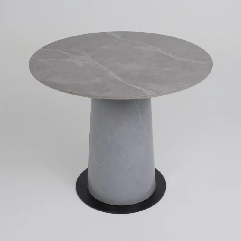 Стол AV 2317, МДФ+керамика, нераздвижной 900 серый, матовый LARKA GREY/черный+HPL Будда_preview_9