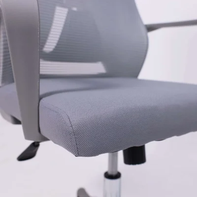 Кресло рабочее, поворотное ABRAHAM, ткань/сетка, серый+серый_6