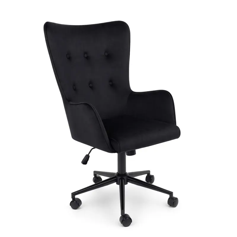 Кресло поворотное BELLA XL black, Seven 035, велюр/черный фотография