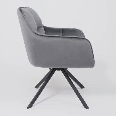 Кресло VIRGINIA, поворотное, велюр, тем.-серый HCJ-40/черный_10