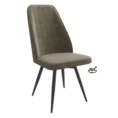 Стул LEONARD M-R1 360, b05 LATTE LUX\черный фотография