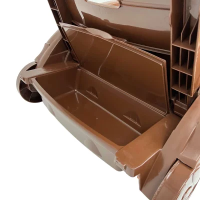 Шезлонг складной на колесах, шоколадный_11