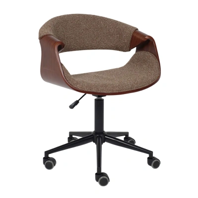 Кресло барное ANGARA, букле, коричневый Lisa 421/черный_1