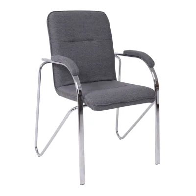 Кресло SAMBA AKS-1, Leto 68 темно-серая ткань, мягкие подлокотники фотография