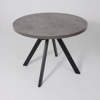 Стол RONDO М-100, круглый раздвижной 100(135), ДЫМЧАТАЯ КЕРАМИКА/Черный_14