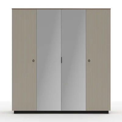 Н.м. "DOMENICA" шкаф SZF2D2L, к.Глиняный серый+Дуб сильвержек ореховый/Глиняный серый_2