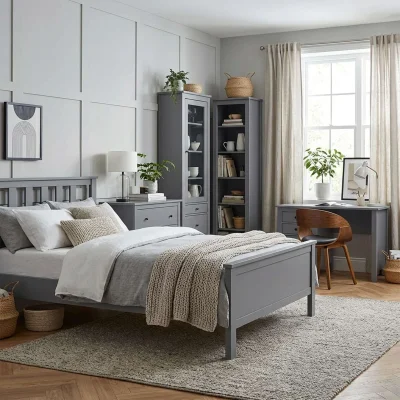 Спальня Сага, серый. Комплект №4_2