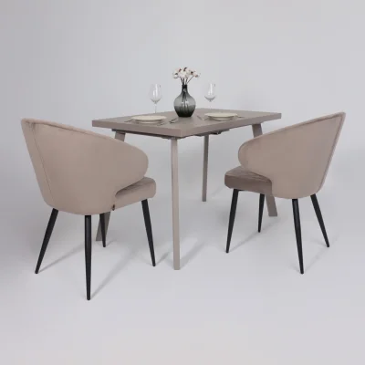 Стол BORG-120, раздвижной 120(160)х80, Бежевый камень-HPL/Капучино_4