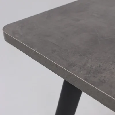 Стол LEON LUX RADIAL-160, раздвижной 160(205)х90, Дымчатая керамика/Чёрный_12