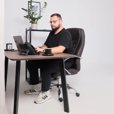 Кресло рабочее, поворотное RICHARD, коричневый_24