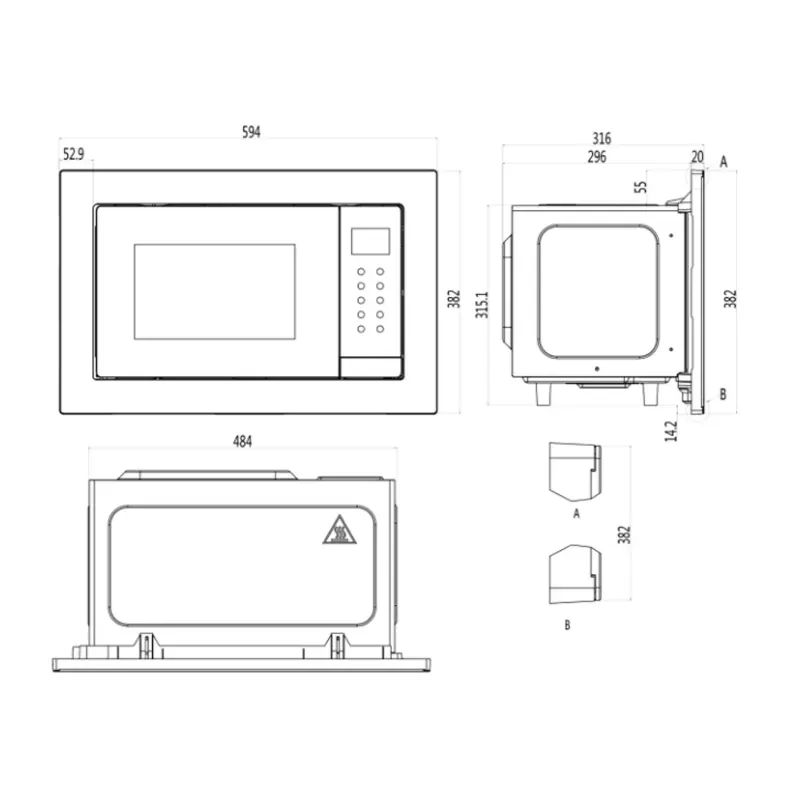 Встраиваемая микроволновая печь Haier HMX-BTG207X_preview_5