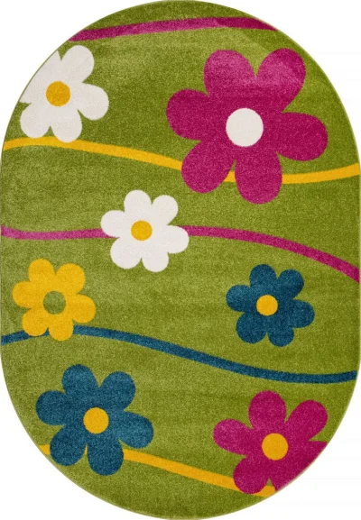 Ковер RIO 1021 - GREEN - Овал 1.2 на 1.8_2