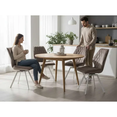 Стул Rafael M-R 360, d05 CAPPUCCINO LUX\белый_3