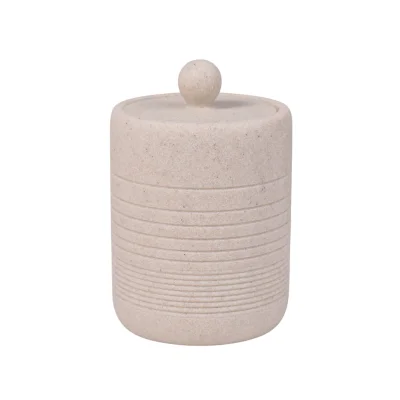 Контейнер декоративный VORTEX, светло-бежевый фотография