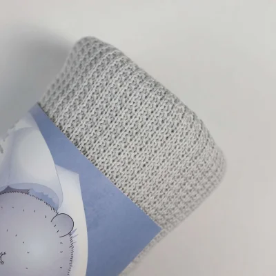 Плед  детский вязаный"BUNNY" 110*140 см, цв.серебро_3