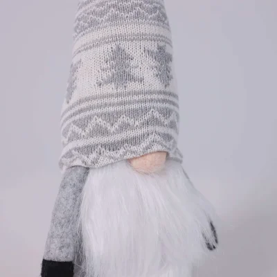 Интерьерное украшение "Гном с орнаментом", 40см, серый (RY-123)_8