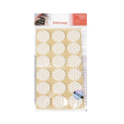 Подкладка самоприлипающая фетровая прорезиненная d25мм (1упак.=18шт), белая, Folmag_2