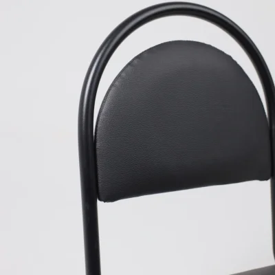 Стул на раме SEVEN BLACK V-4, кожзам, черный_5