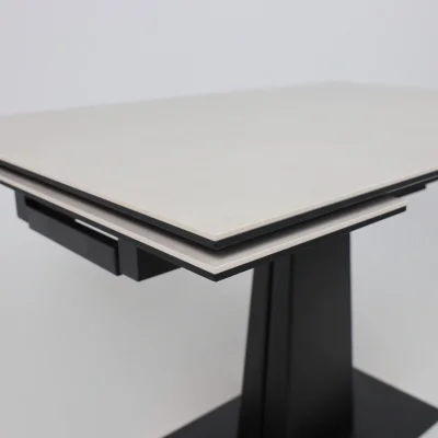 Стол AV 2119, МДФ+керамика, раздвижной 1200 (1800)*800 серый, матовый CARMEN LIDHT GREY/черный_10