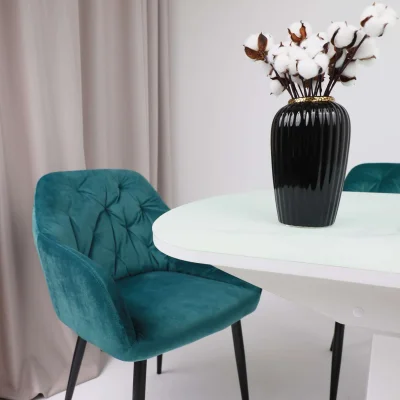 Стол КОРСИКА, матовый, фотопечать 1200(1515)*800, Мрамор белый 2/Белый матовый_6