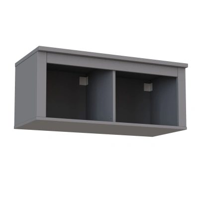 Полка навесная САГА 2 секции, серая (2.08.17.140.4 RU) фотография