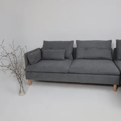 Модуль трехместный Линту + кресло Линту + подлокотник Линту, серый _12