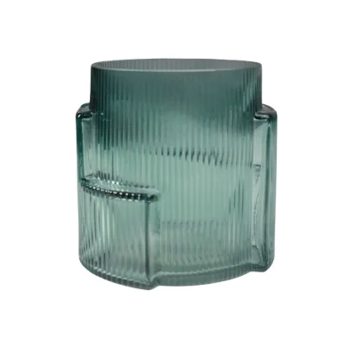 Ваза стеклянная CASH, зеленый, 15*15см фотография