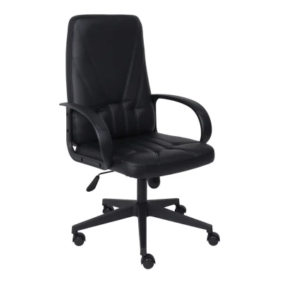 Кресло поворотное МЕНЕДЖЕР PL, экокожа Pegasso черный фотография