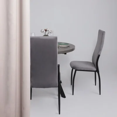 Стол RONDO М-100, круглый раздвижной 100(135), ДЫМЧАТАЯ КЕРАМИКА/Черный_9