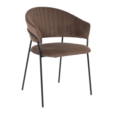 Стул AV 433, шоколадный бархат Confetti chocolate/черный фотография
