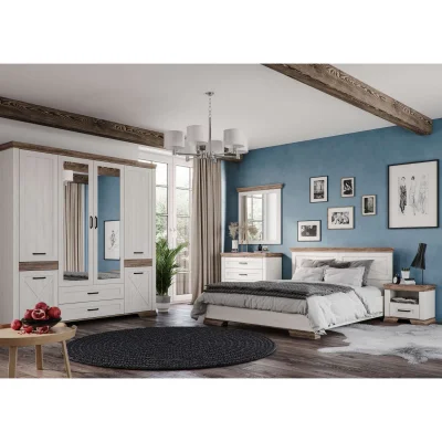 Н.м. "MARSELLE" кровать LOZ160х200, к.Ясень снежный+Дуб сонома темный/ф.Ясень снежный_3