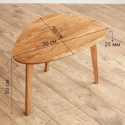 Стол журнальный DROOP-50, дуб натуральный/натуральный_10
