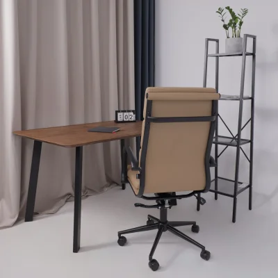 Кресло рабочее INDIGO, кофейный/черный_10