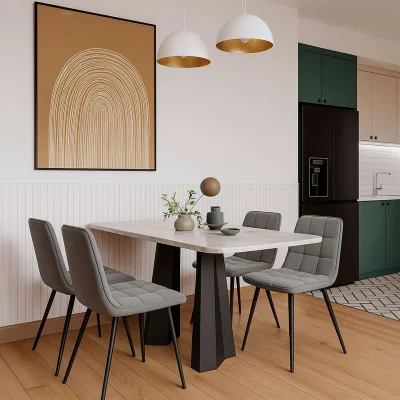 Стул ROM D, k10 Антрацит замша LUX/черный_3