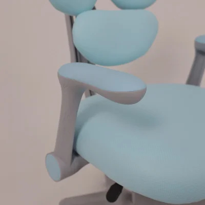 Кресло поворотное LEO, ткань, голубой_14