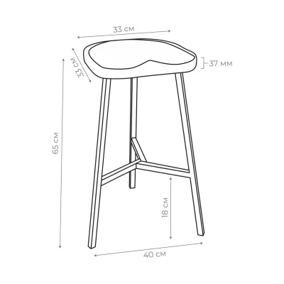 Стул полубарный PopART-65 натуральный/черный_10