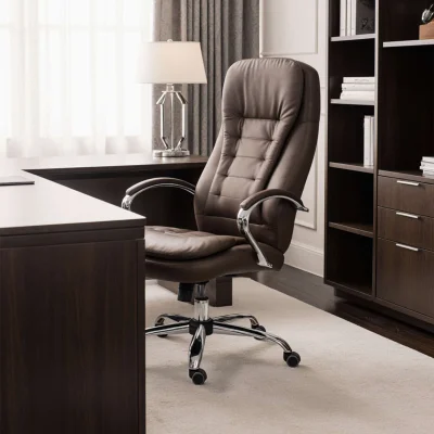 Кресло рабочее, поворотное RICHARD, коричневый_15