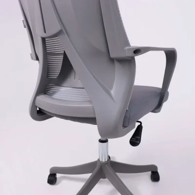Кресло рабочее, поворотное ABRAHAM, ткань/сетка, серый+серый_11