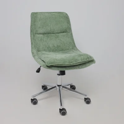 Кресло LOLA, зеленая рогожка GY91-14/хром_18