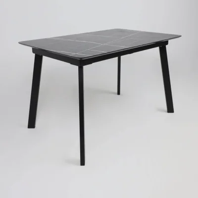 Стол AV 1209, HPL+МДФ,  раздвижной 1200 (1600)*800 Черный тунис /черный_13