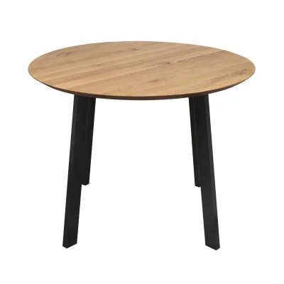 Стол ЭЛЬБРУС, d100*74, дуб натуральный/черный (ПР-4 DSW (Т27) (02) КС-60)_3