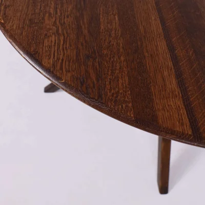 Стол ОКСФОРД, d1100*760, дуб натуральный/покрытие рич_16